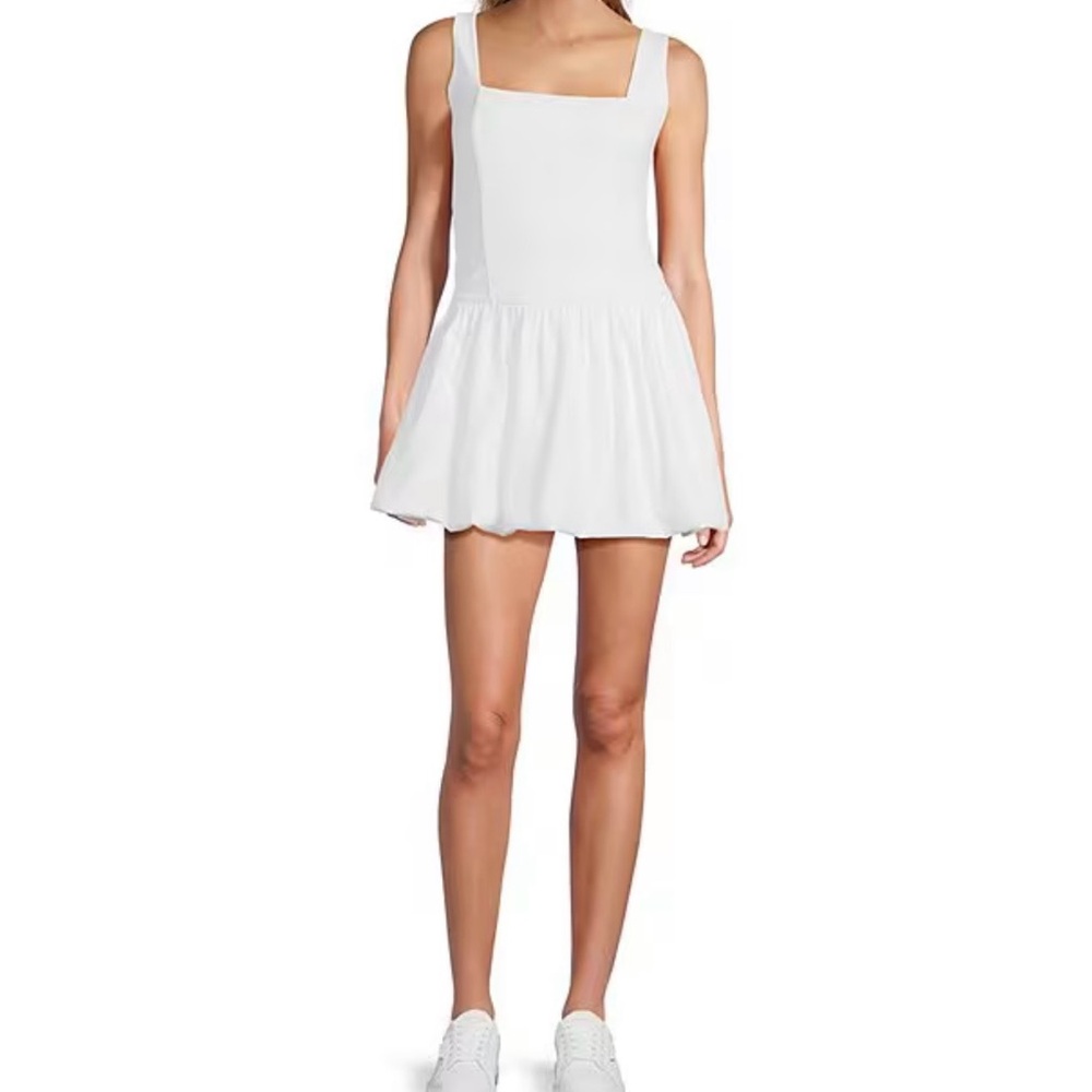 Antonio Melani Active Bubble Hem Dress Sz M  $119 White Tennis Golf Skortsie NWT